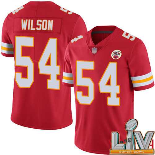 Super Bowl LV 2021 Youth Kansas City Chiefs 54 Wilson Damien Red Team Color Vapor Untouchable Limited Player Nike NFL Jersey